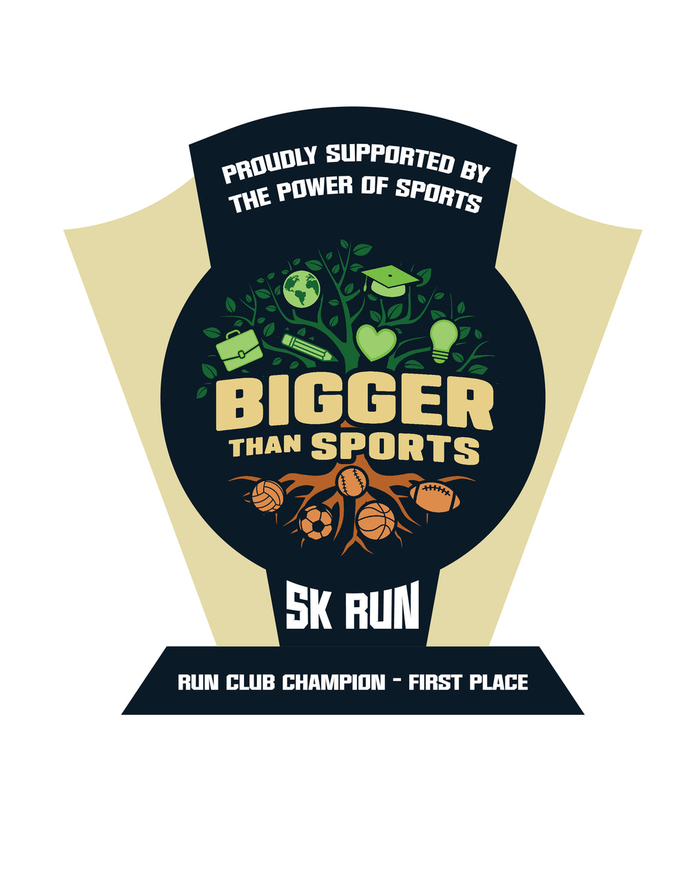 Bigger Than Sports T-Shirt , Medals & Trophies