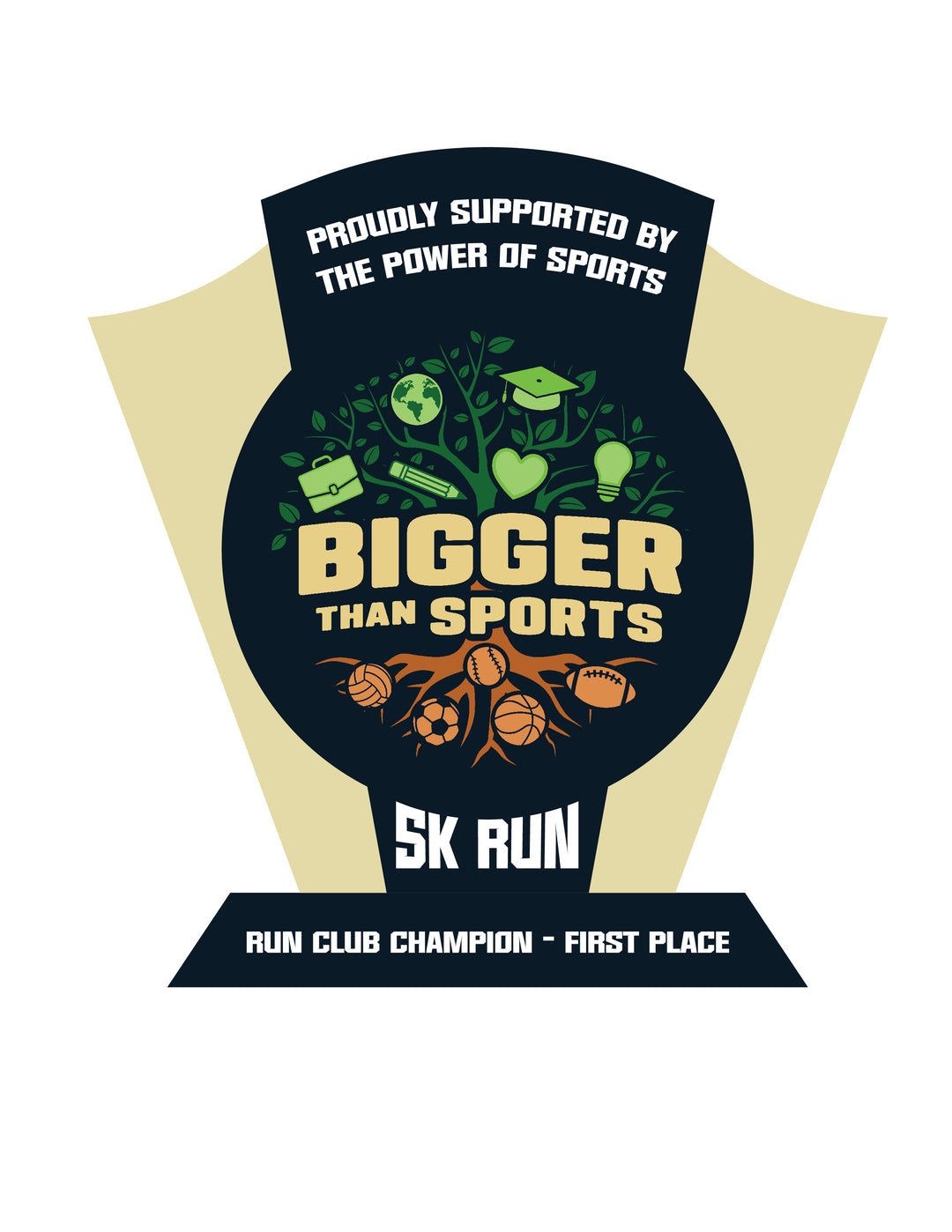 Bigger Than Sports T-Shirt , Medals & Trophies