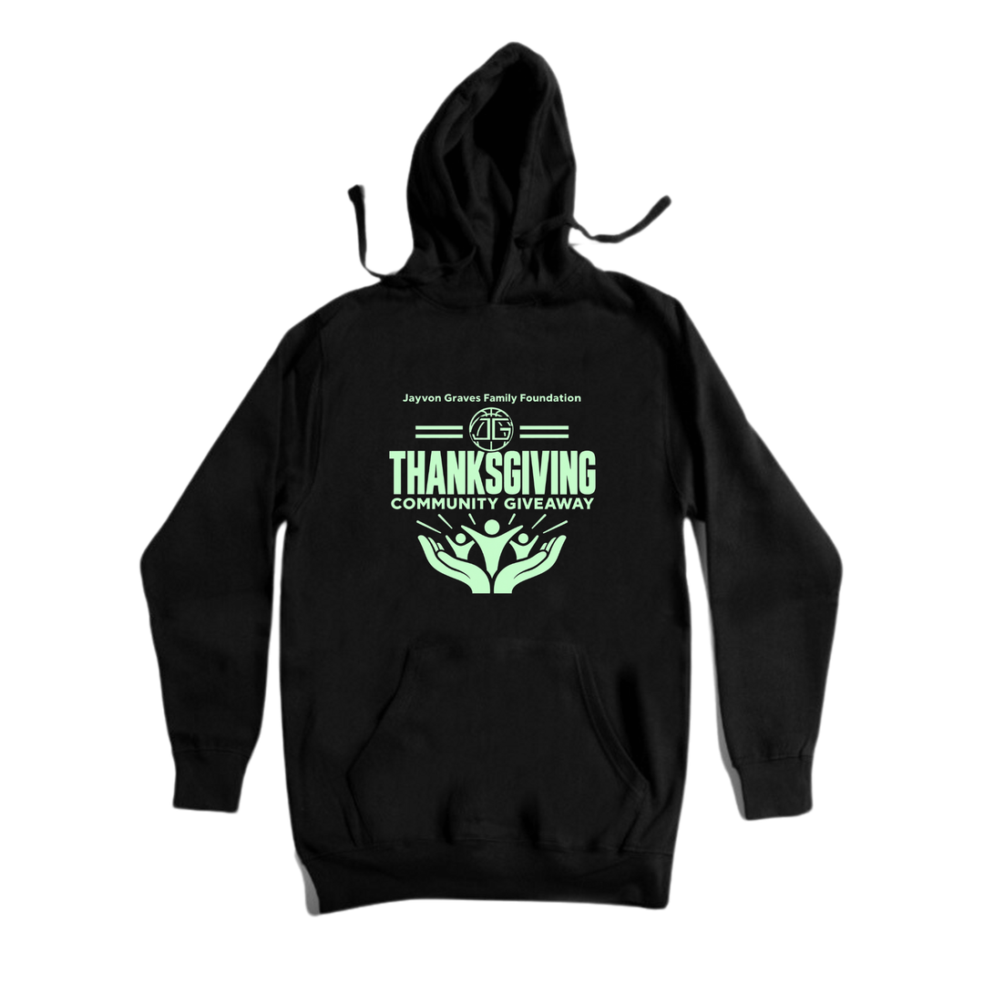 Jayvon Graves Family Foundation Thanks Giving Giveaway Hoodies