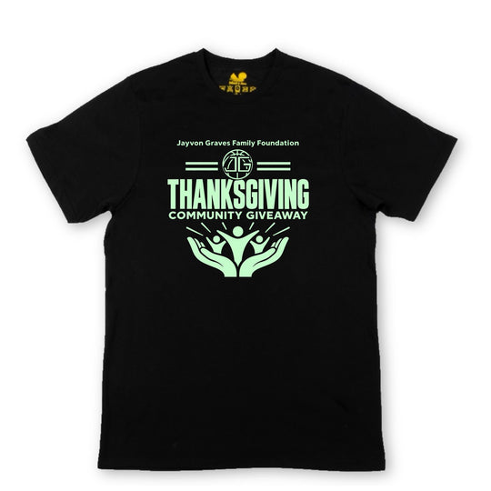 Jayvon Graves Family Foundation Thanks Giving Giveaway Hoodies