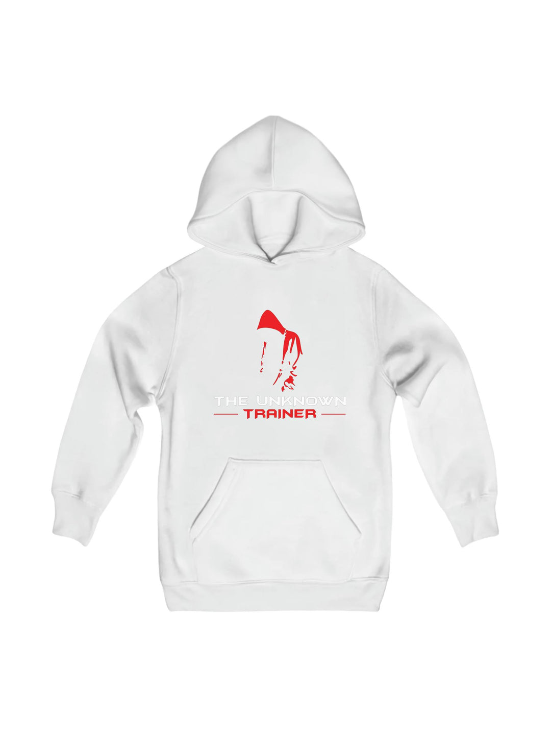 The Unknown Trainer Logo White Youth Hoodie