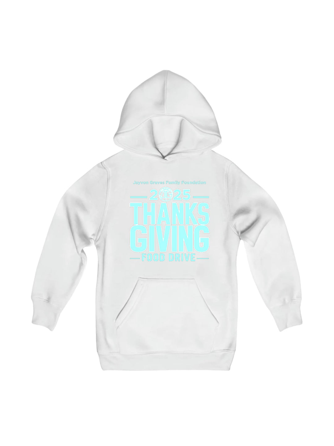 Jayvon Graves Foundation 2025 Thanks Giving Blue R Youth Hoodie