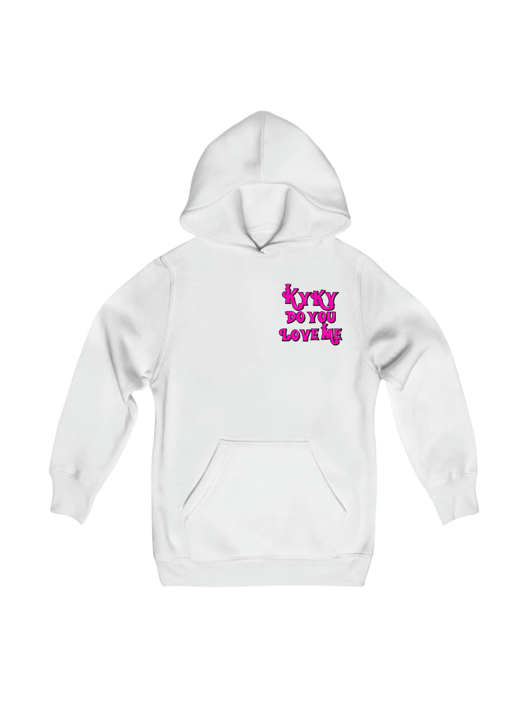 Kyky Do You Love Me Pink Pocket Youth Hoodie