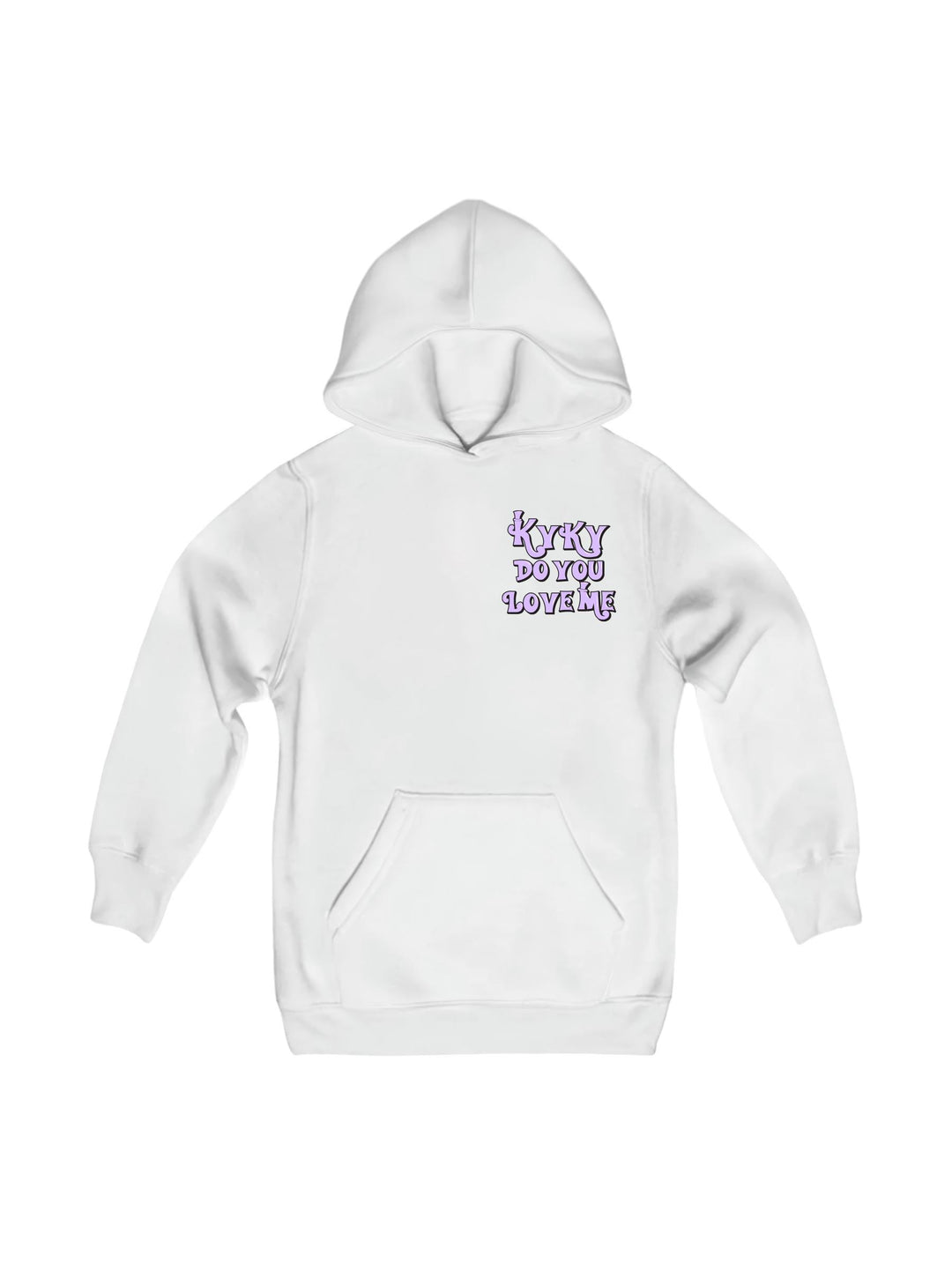 Kyky Do You Love Me Purple Pocket Youth Hoodie