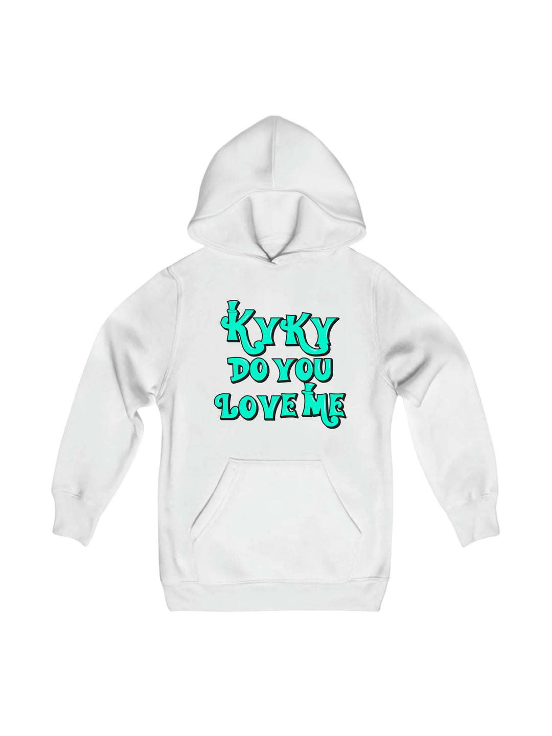 kyky do you love me teal Youth Hoodie