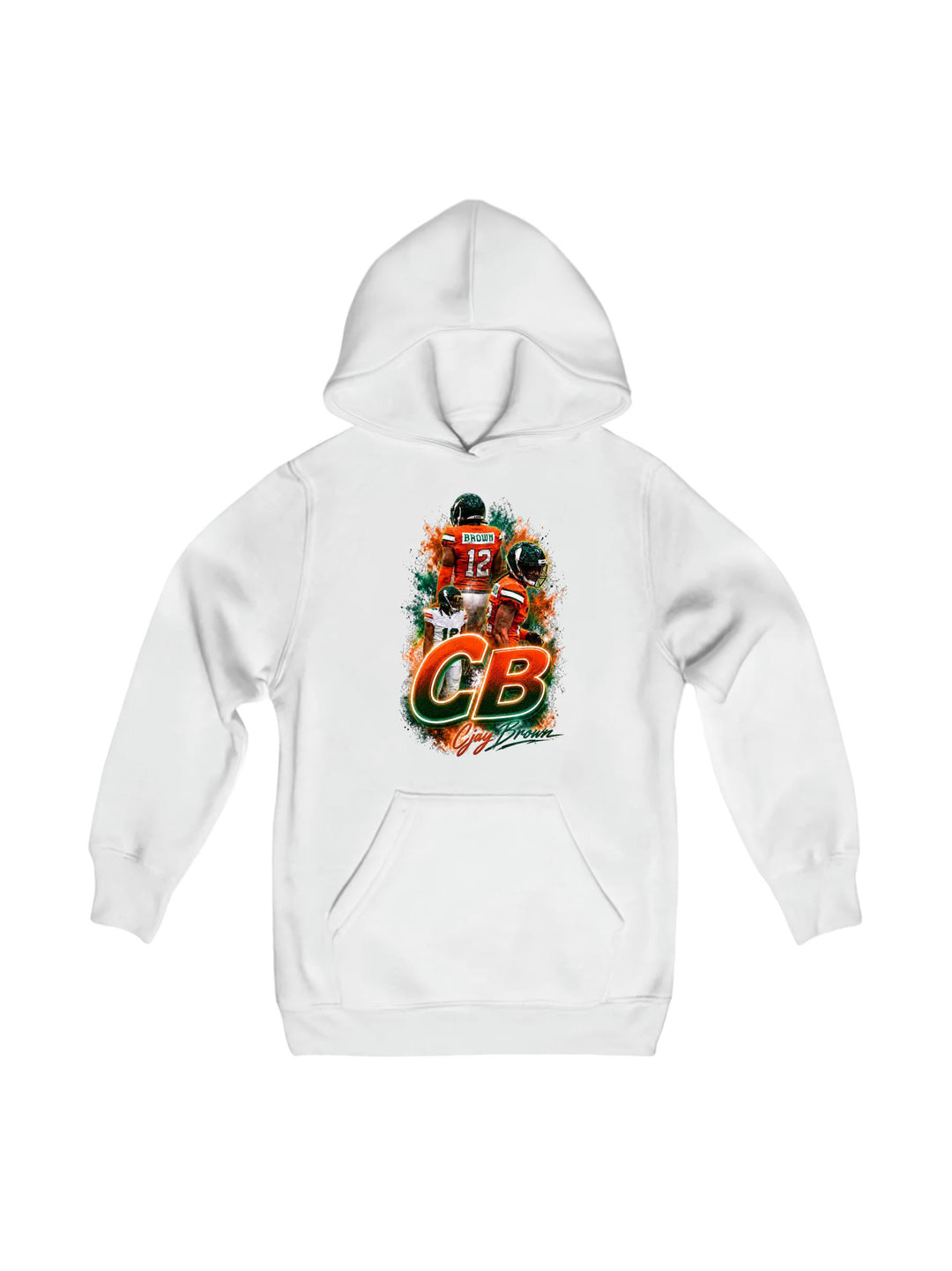 Cjay Brown Initials Youth Hoodie