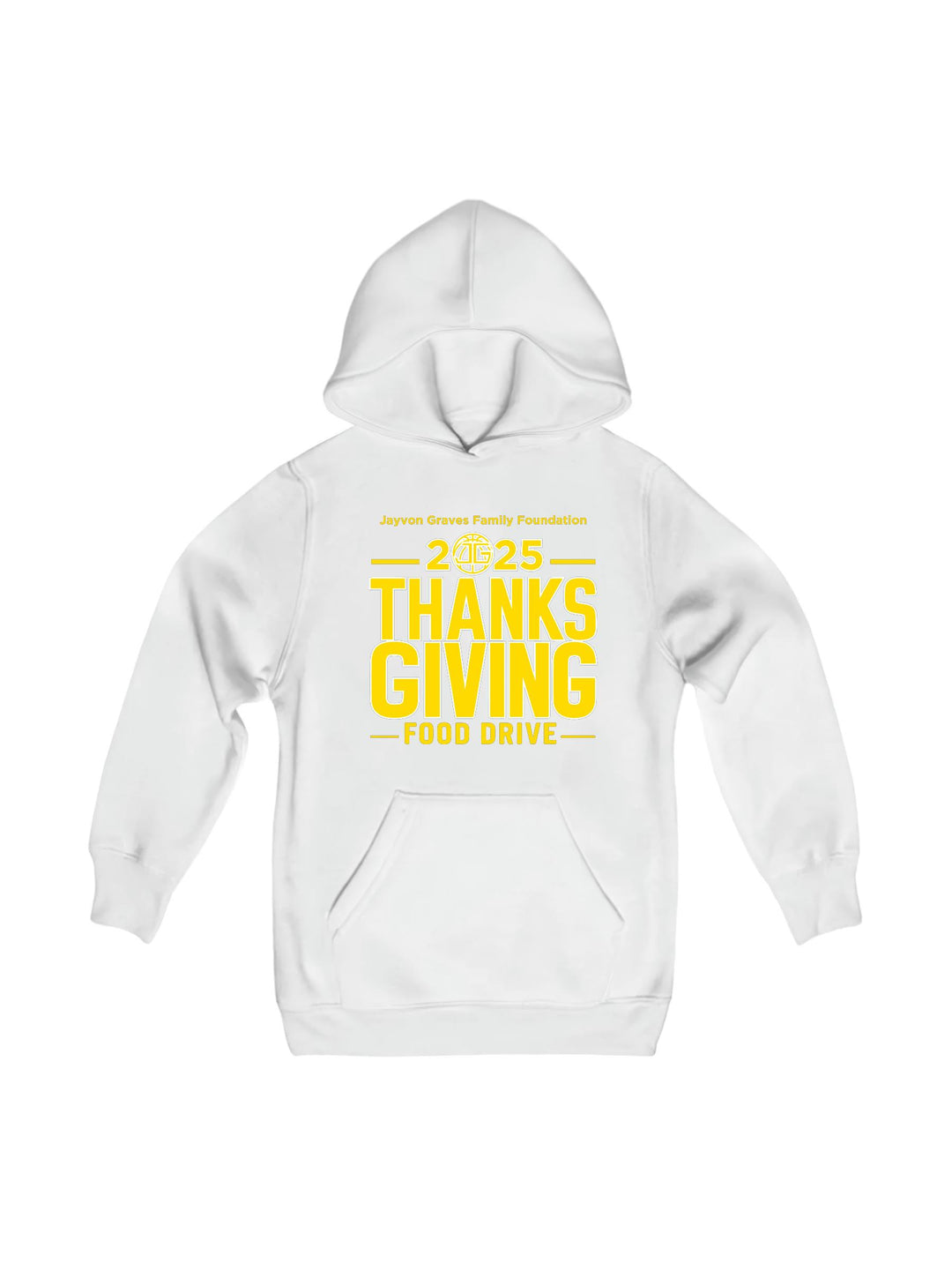 Jayvon Graves Foundation 2025 Thanks Giving Yellow R Youth Hoodie