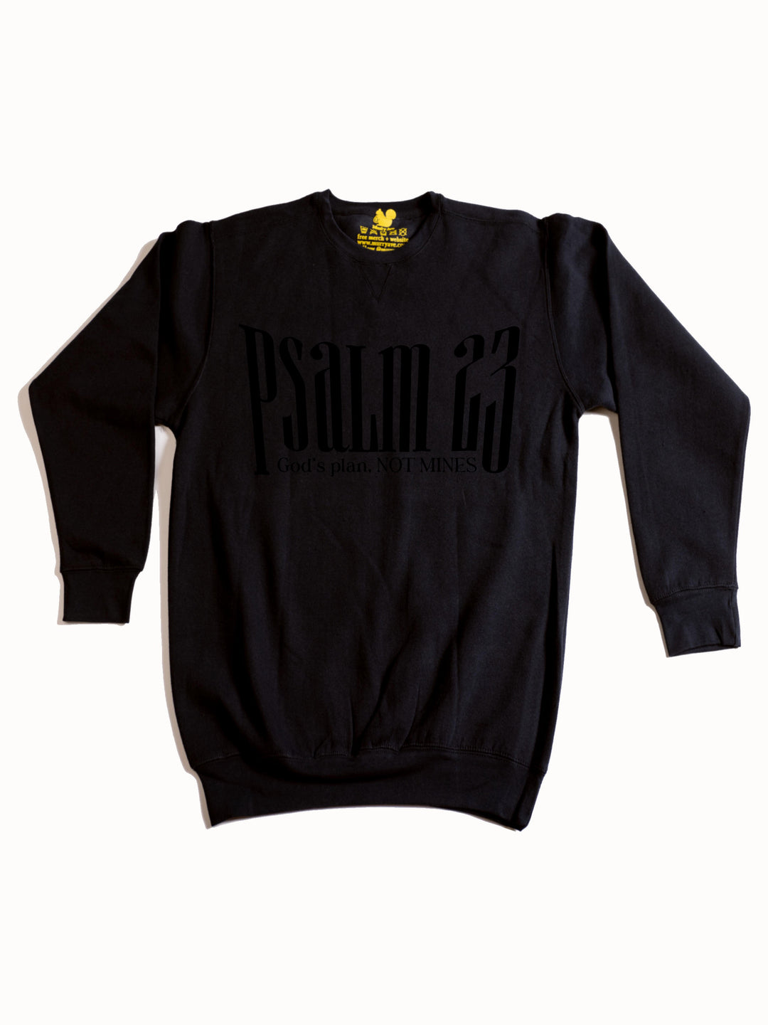 PSALM 23 Black Crewneck Sweatshirt