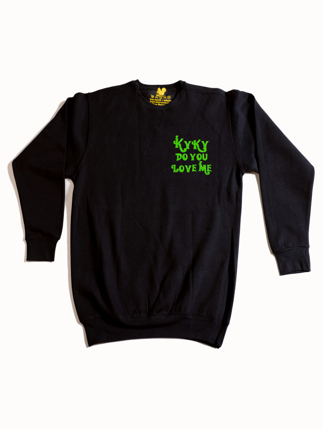 Kyky Do You Love Me Green Pocket Crewneck Sweatshirt