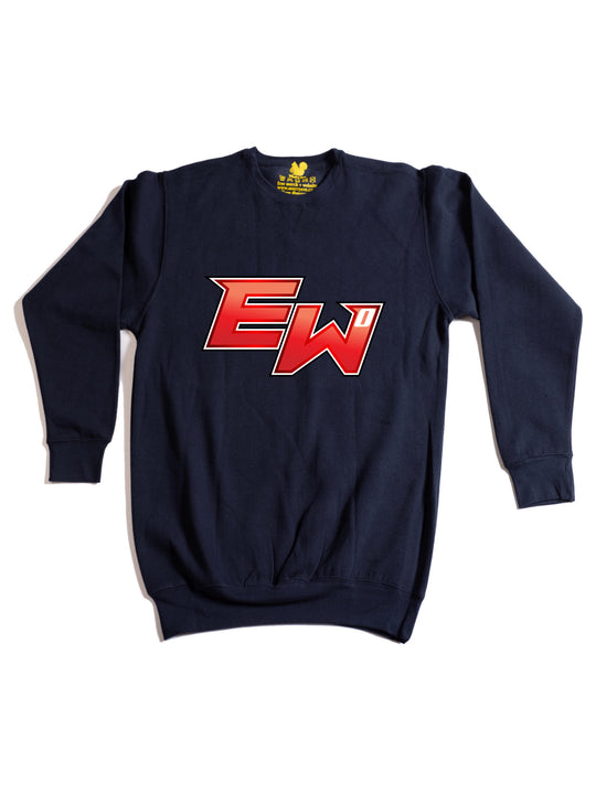 Elijah White Logo Crewneck Sweatshirt