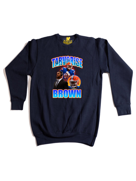 Tarvorise Brown Collage Crewneck Sweatshirt