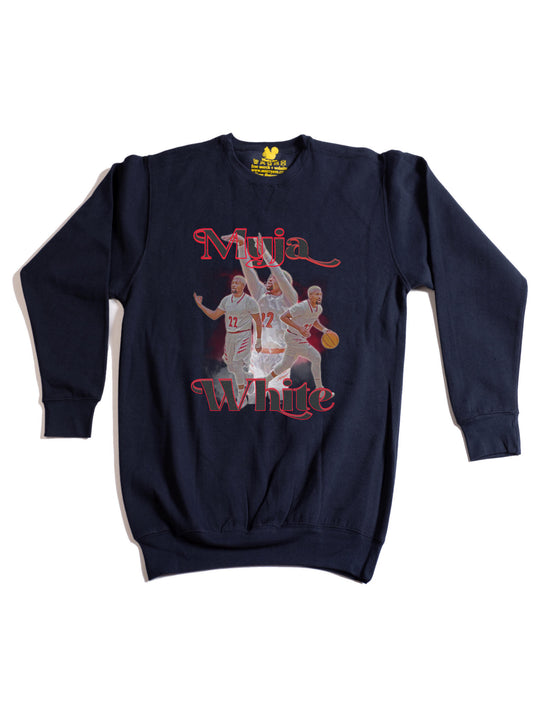 Myja White Crewneck Sweatshirt