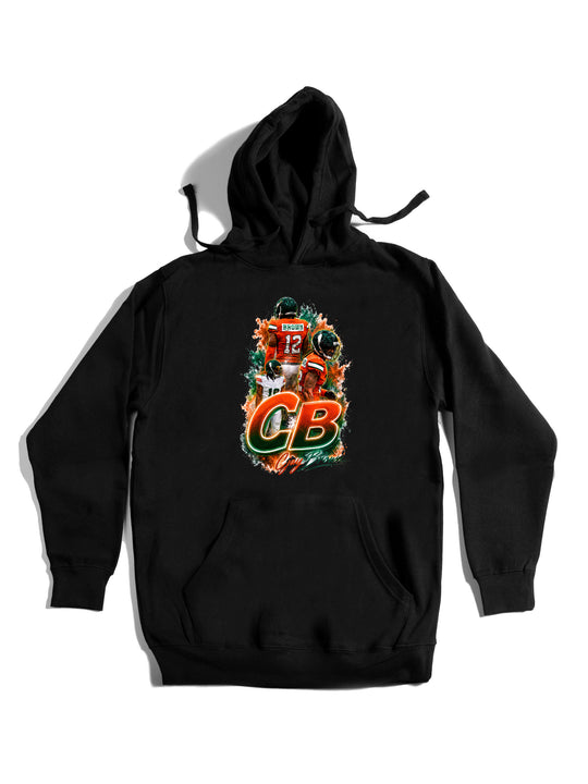 Cjay Brown Initials Hoodie