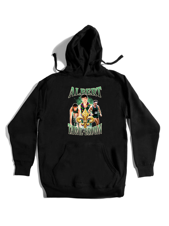 Albert Tawil Brown Collage Hoodie