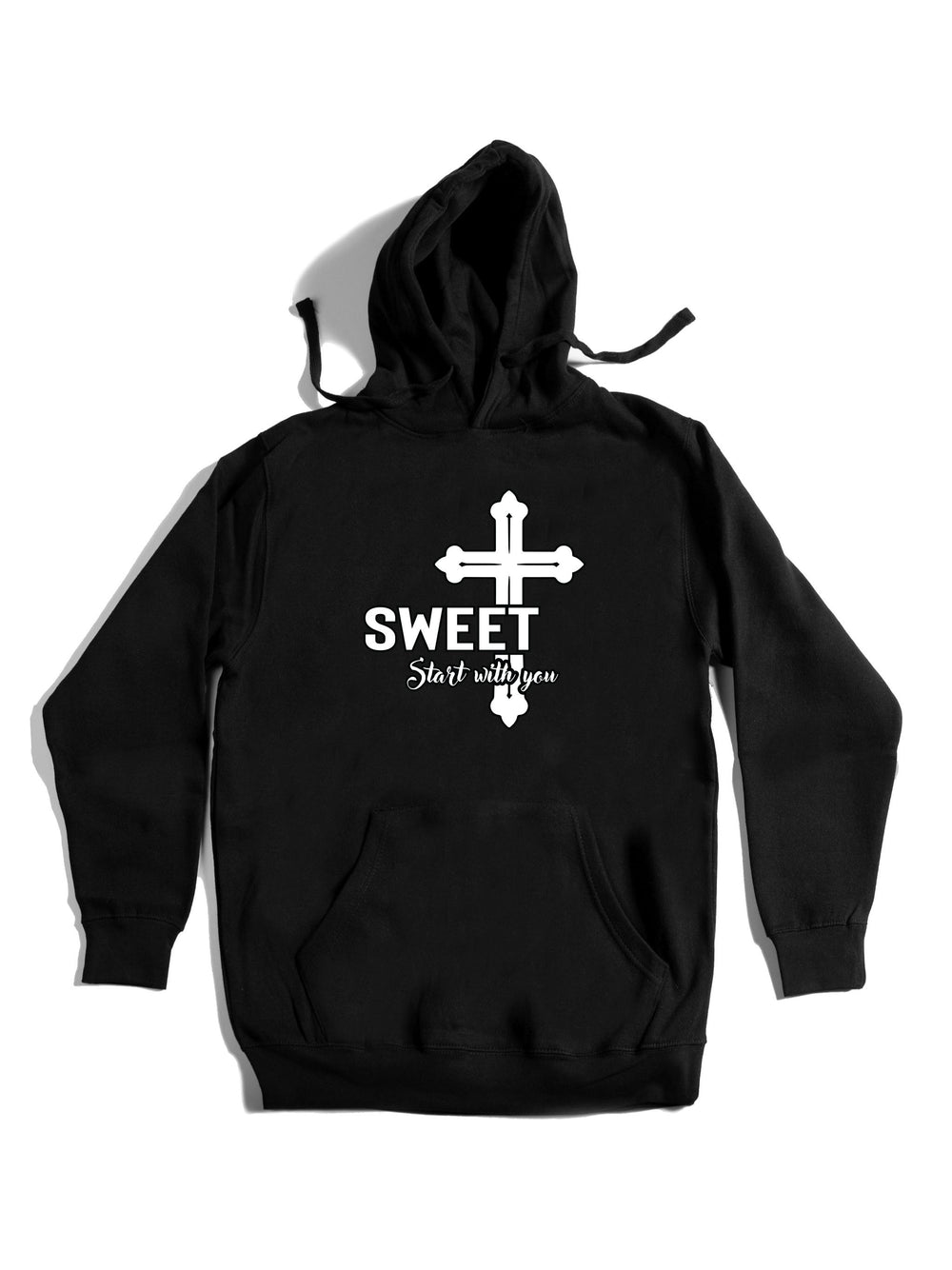 SWEET Start with you Cross Hoodie