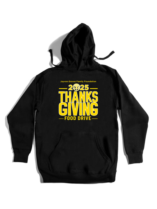 Jayvon Graves Foundation 2025 Thanks Giving Yellow R Hoodie