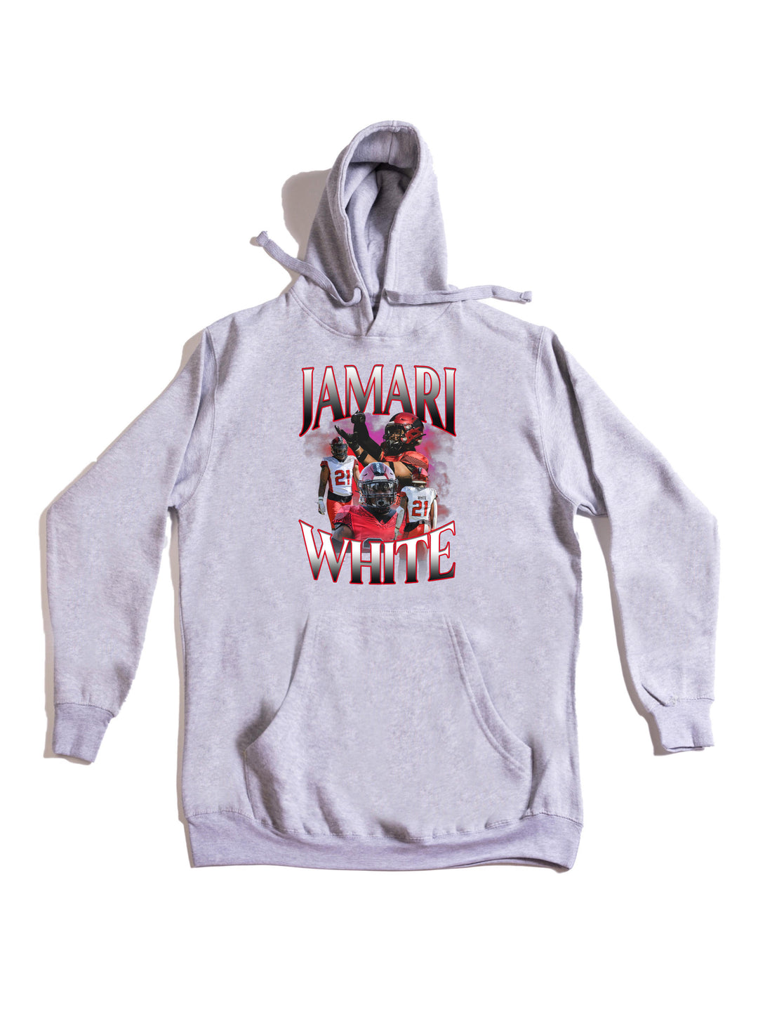 Jamari White Collage Hoodie