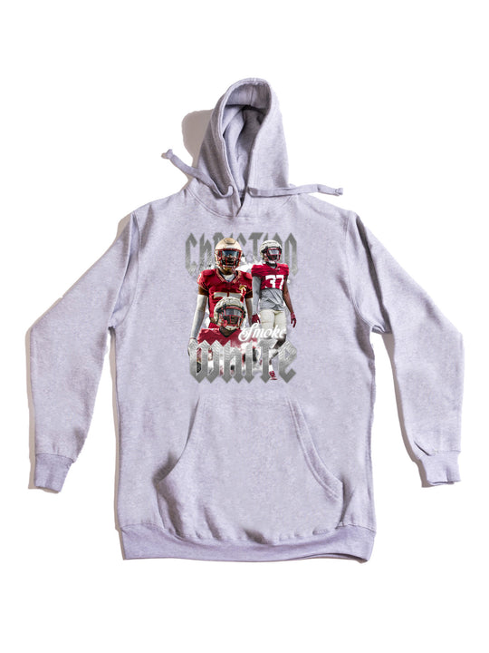 Christian White Collage  Hoodie