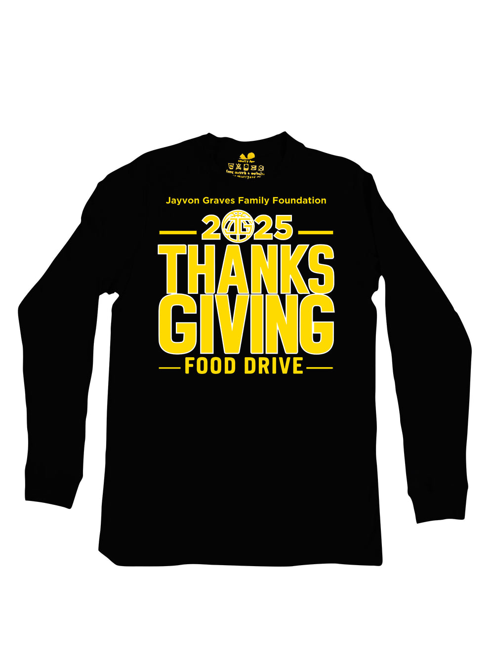 Jayvon Graves Foundation 2025 Thanks Giving Yellow R Long Sleeve