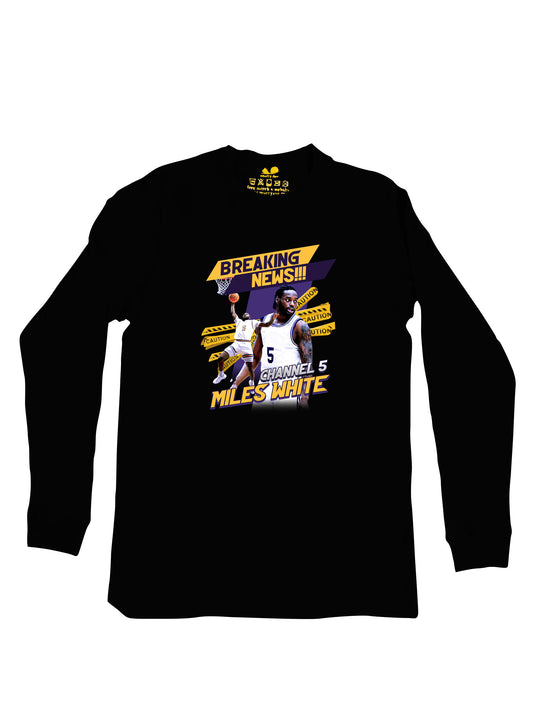 MIles White Collage Long Sleeve