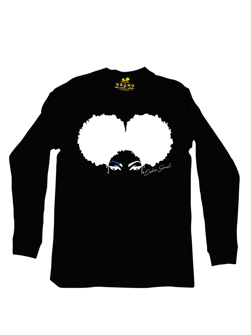 Qadence Samuels Logo White Long Sleeve