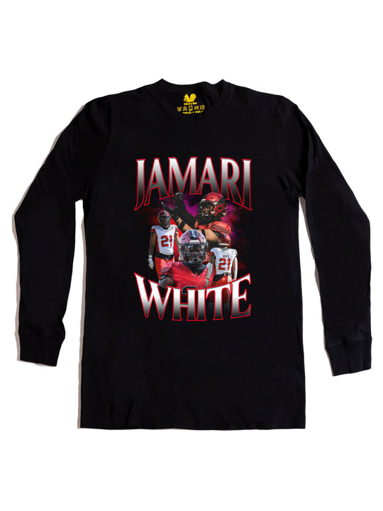 Jamari White Collage Long Sleeve