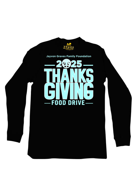Jayvon Graves Foundation 2025 Thanks Giving Blue R Long Sleeve