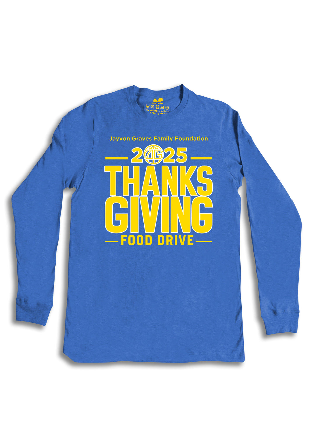 Jayvon Graves Foundation 2025 Thanks Giving Yellow R Long Sleeve