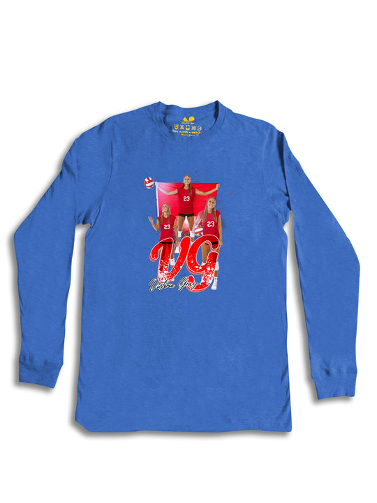 Victoria Gray Initials Long Sleeve