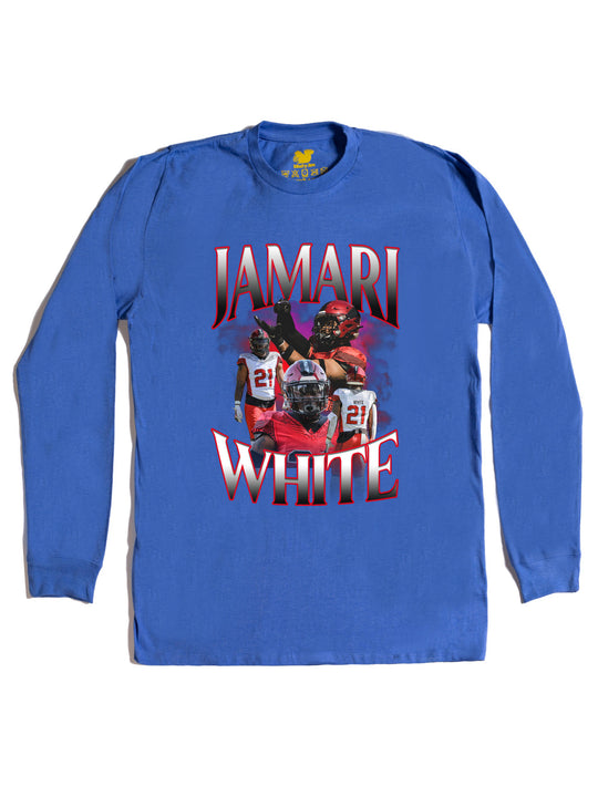 Jamari White Collage Long Sleeve