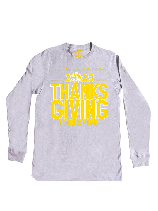 Jayvon Graves Foundation 2025 Thanks Giving Yellow R Long Sleeve