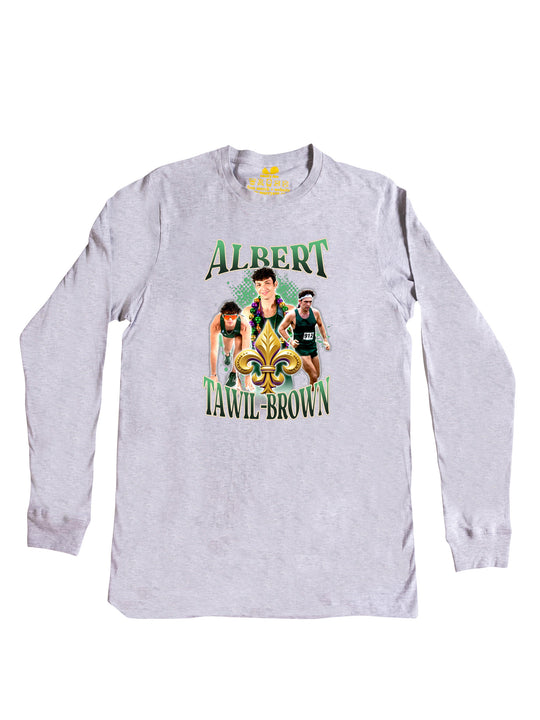 Albert Tawil Brown Collage Long Sleeve