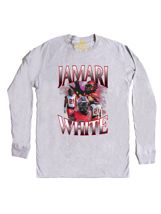 Jamari White Collage Long Sleeve
