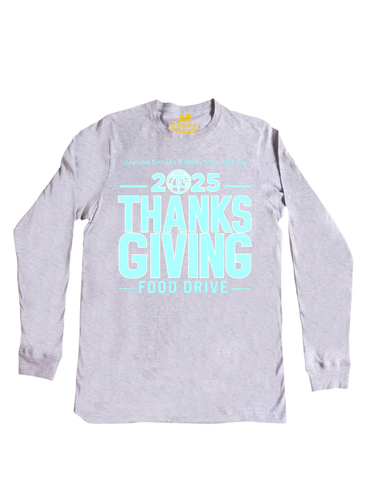Jayvon Graves Foundation 2025 Thanks Giving Blue R Long Sleeve