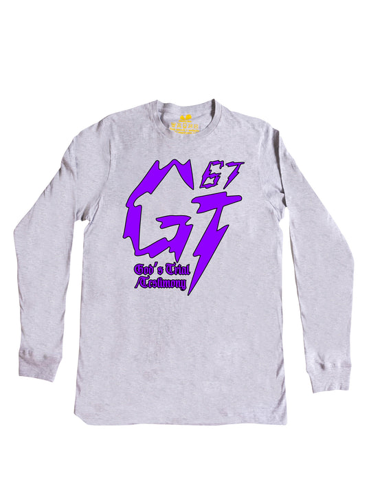 James Glover Tyson Logo Purple Long Sleeve