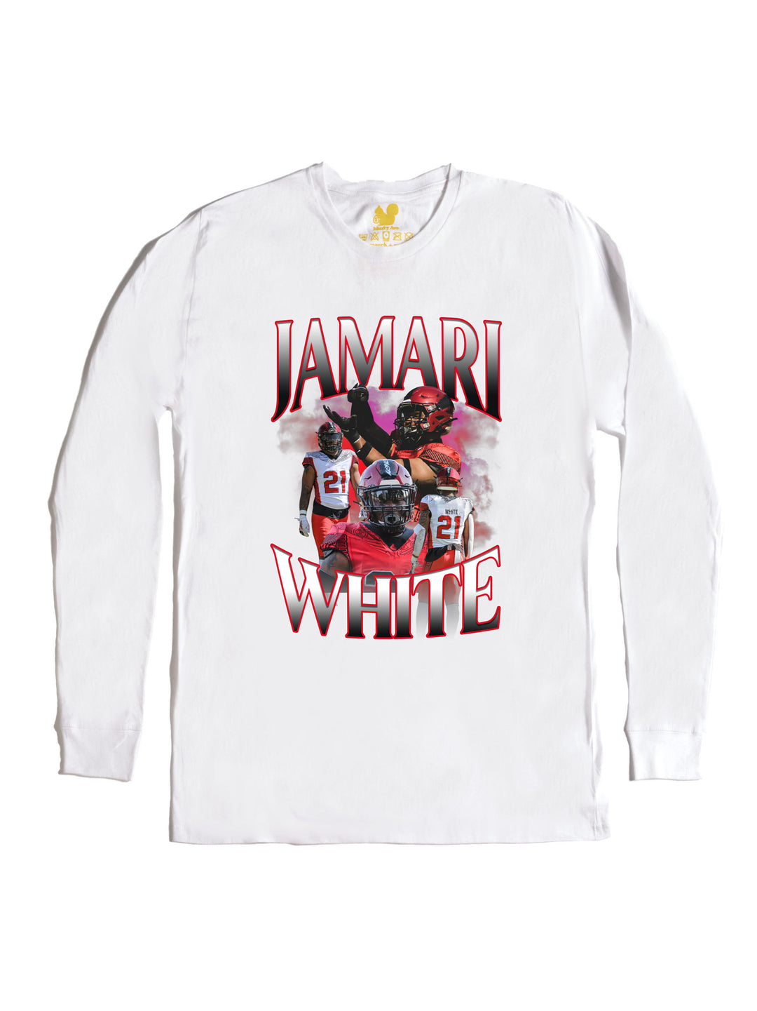 Jamari White Collage Long Sleeve