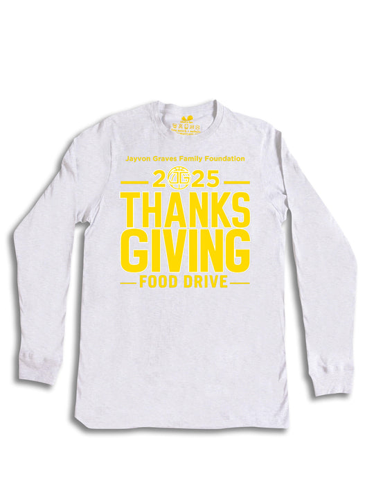 Jayvon Graves Foundation 2025 Thanks Giving Yellow R Long Sleeve