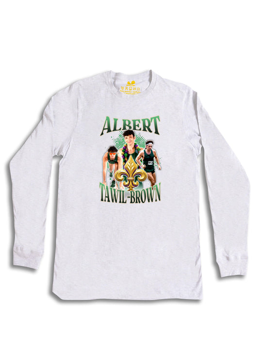 Albert Tawil Brown Collage Long Sleeve