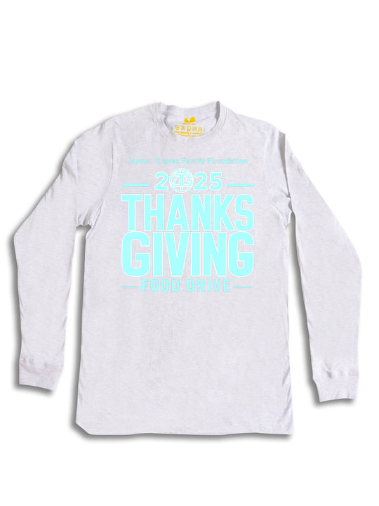 Jayvon Graves Foundation 2025 Thanks Giving Blue R Long Sleeve