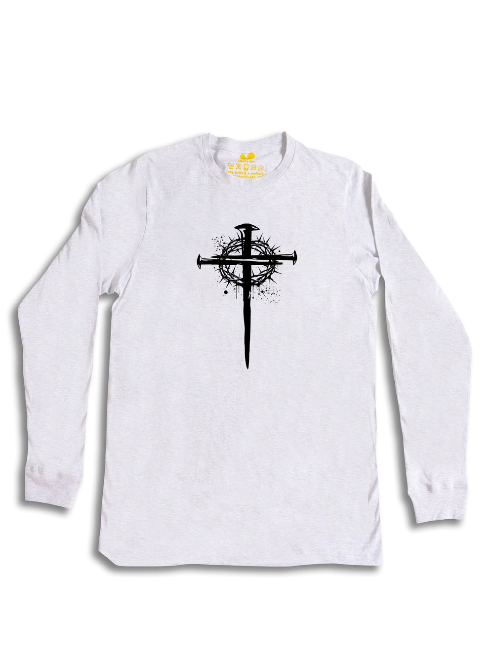 Cross with Crown Logo Black Long Sleeve
