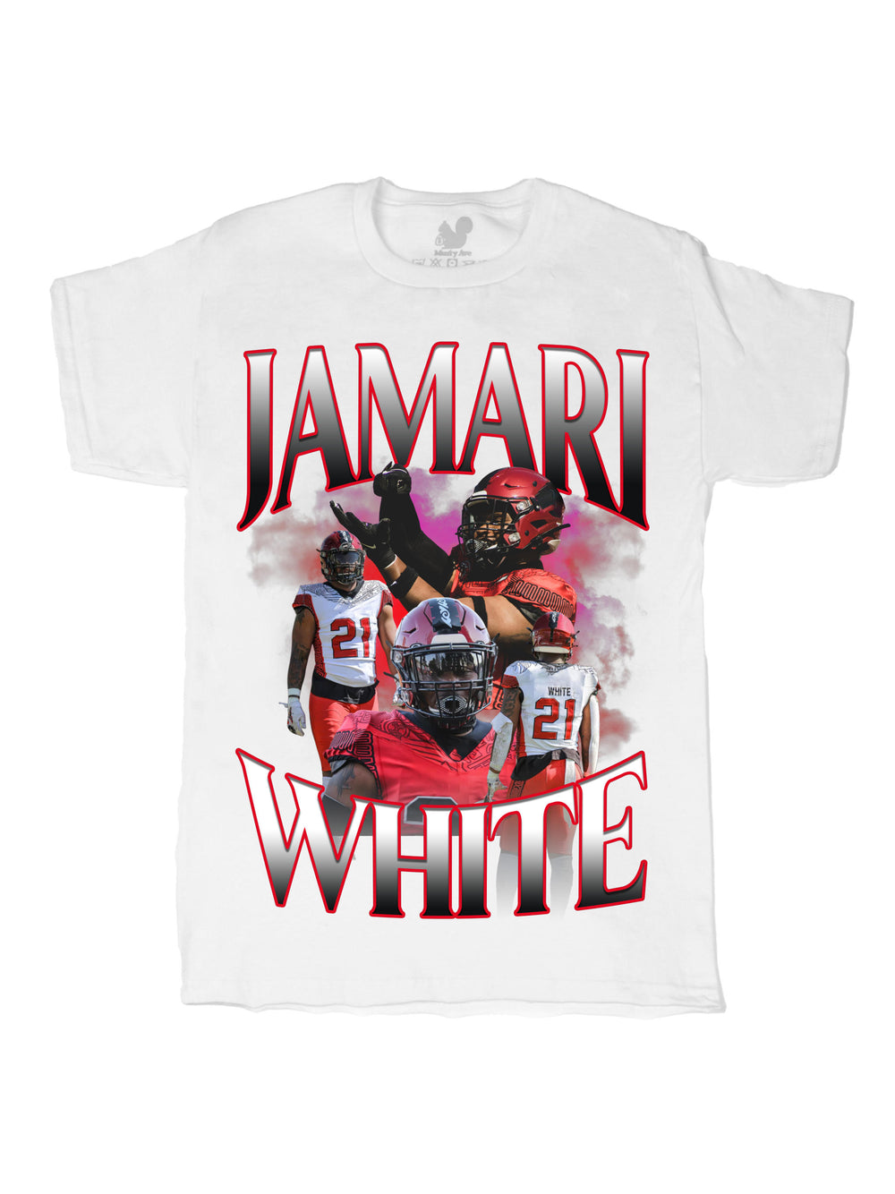 Jamari White Collage Oversized Print