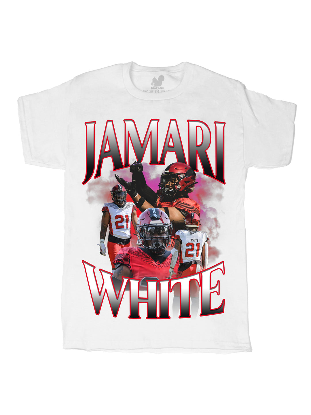 Jamari White Collage Oversized Print