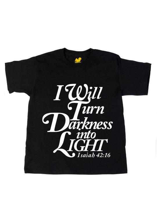 I will turn Darkness into Light White Oversize Print