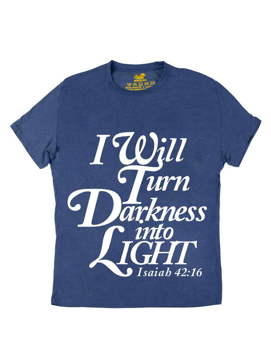 I will turn Darkness into Light White Oversize Print