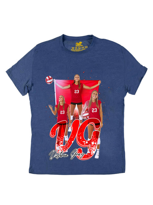 Victoria Gray Initials Oversize Print