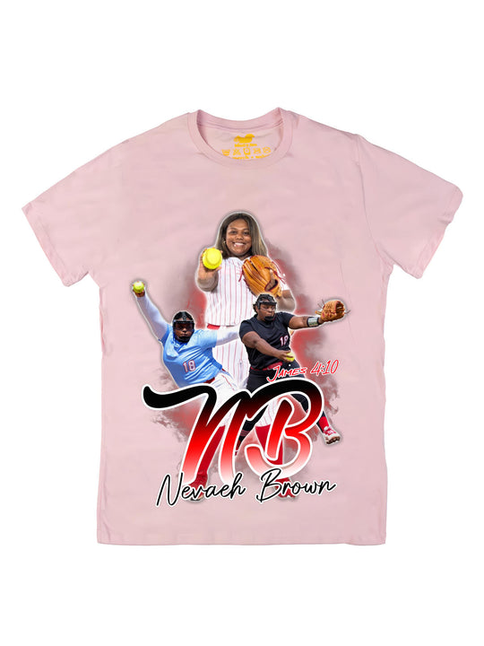 Nevaeh Brown Initials Oversize Print