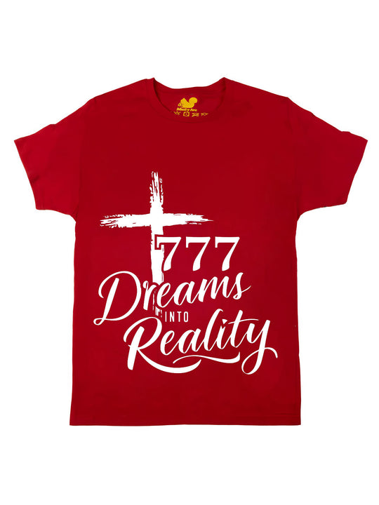 777 Dreams into Reality White Oversize Print