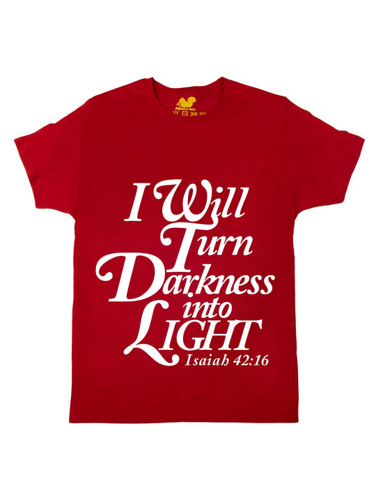 I will turn Darkness into Light White Oversize Print