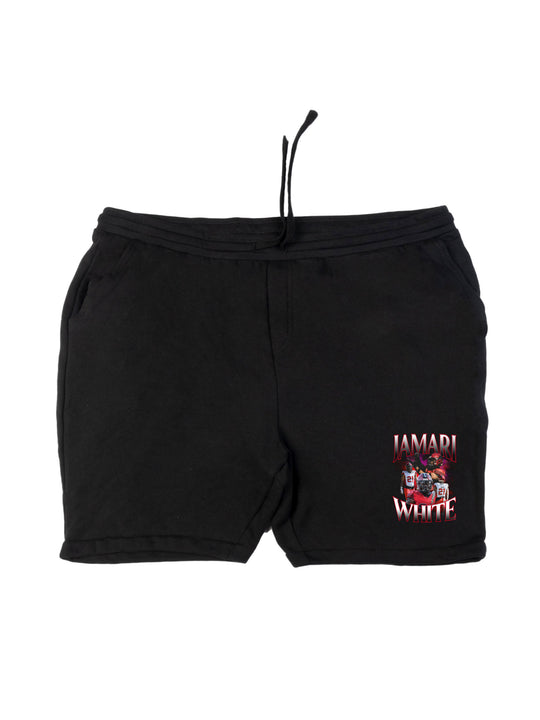 Jamari White Collage Shorts