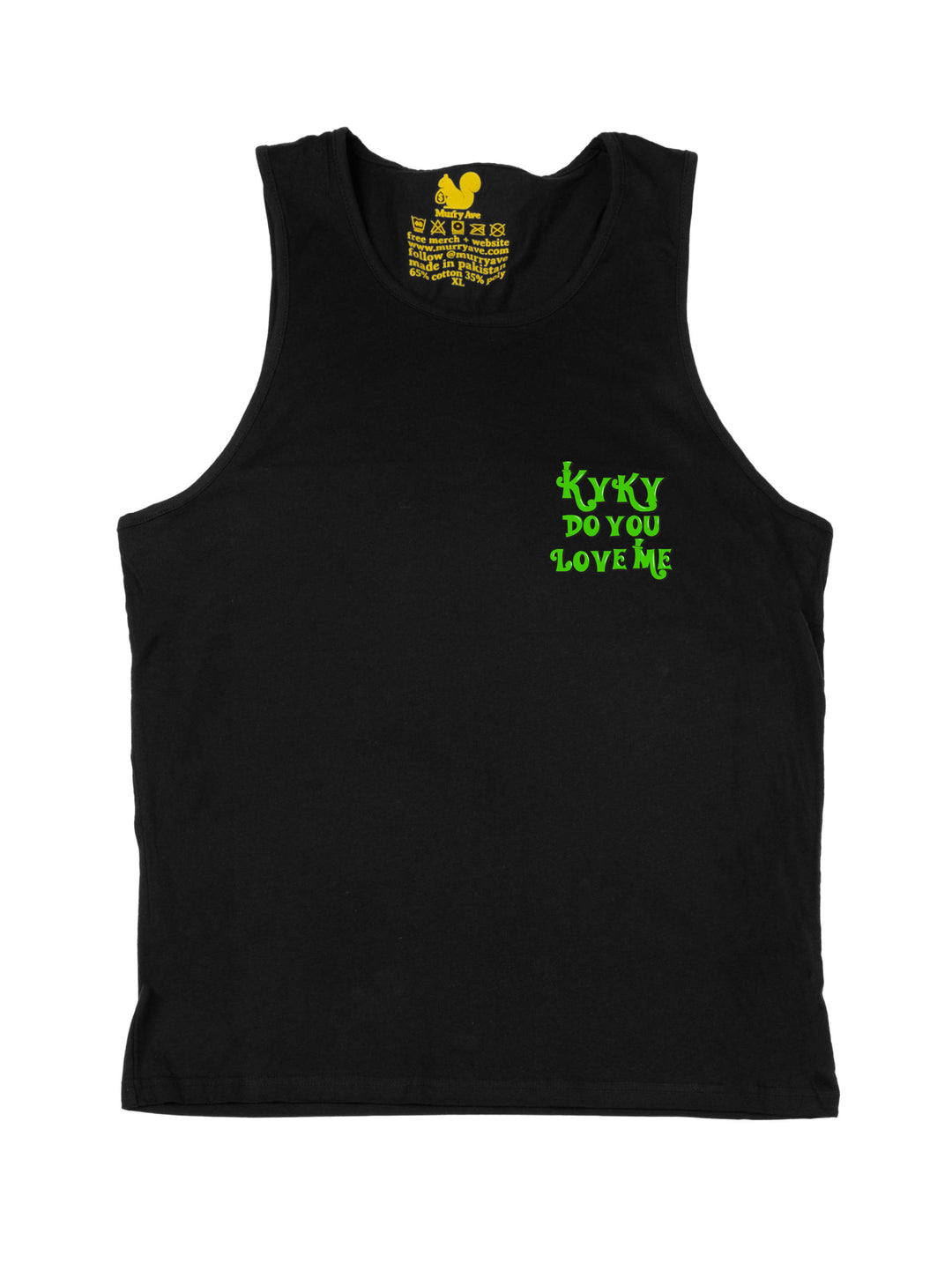 Kyky Do You Love Me Green Pocket Tank Top